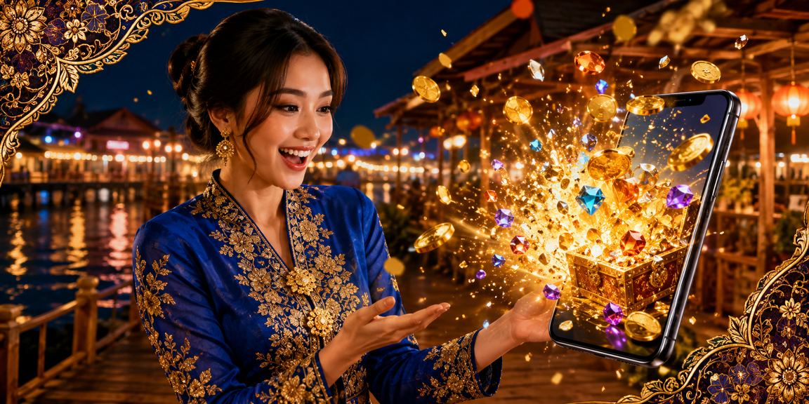 Wanita bermain permainan kasino melalui aplikasi telefon mudah alih di Sabah